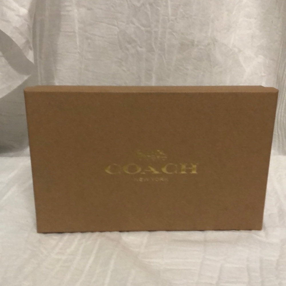 Coach Brown Gift Box with Gold Logo